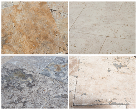 Rivista sulle lastre di travertino per patio