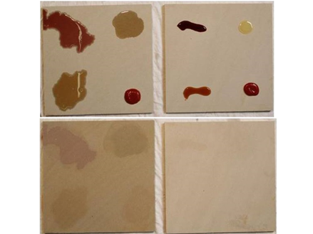 Confronto tra arenaria impregnata e non impregnata