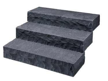 Gradini a blocco basalto Takeda in rilievo esposto