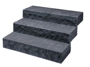 Gradini a blocco basalto Takeda in rilievo esposto