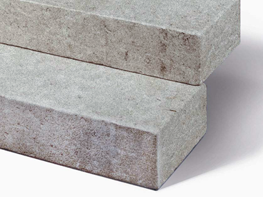 Gradini a blocco in pietra calcarea Camino Grey tagliati su misura