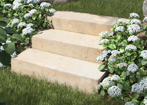 Robusto, di alta qualità e di grande impatto visivo in giardino Gradini a blocco Cremona con giardino