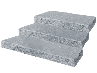 Gradini a blocco Pietra calcarea Java Blue a vista