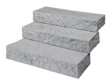 Gradini a blocco in arenaria Kandla Grey a vista