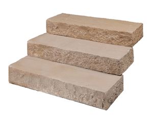 Gradini a blocco in pietra arenaria Modak a vista