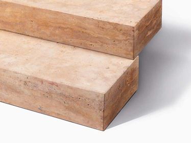 Gradini a blocco in travertino Gold tagliati su misura