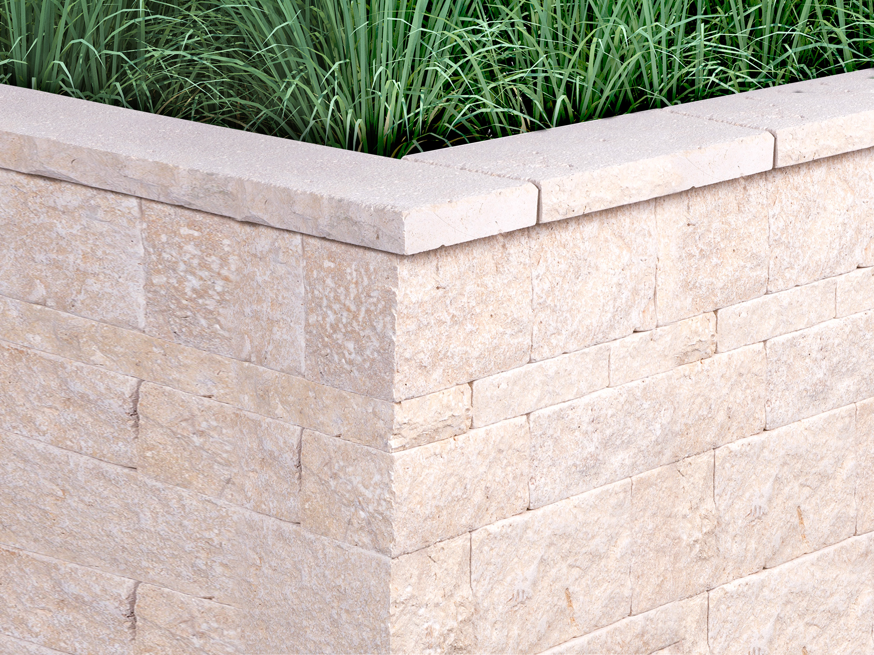 Mattoni di pietra Cremona con erba