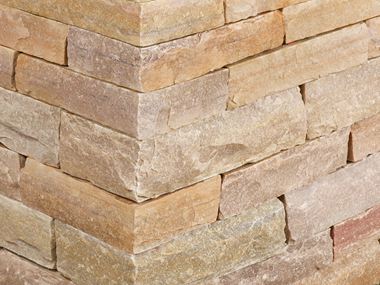 Mattoni di pietra quarzifera Irish Gold tagliati a misura