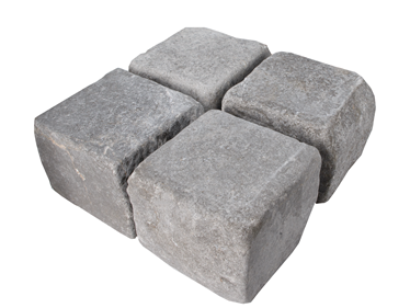 Sampietrini Dettaglio pietra calcarea Camino Grey