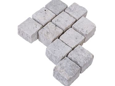 Sampietrini Travertino Silver a vista