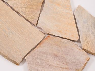 Piastrelle poligonali di quarzite Rio Dorado giallo