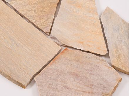 Piastrelle poligonali di quarzite Rio Dorado giallo