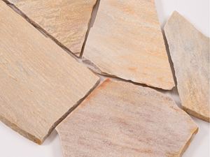 Piastrelle poligonali di quarzite Rio Dorado giallo