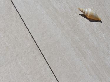 Mountain Beige primo piano in diagonale con decorazione a conchiglia