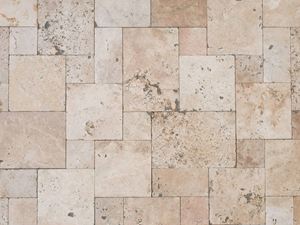 I pannelli dall'aspetto rustico sono bellissimi Vista a volo d'uccello di Travertin Terrazza rustica in legame romano