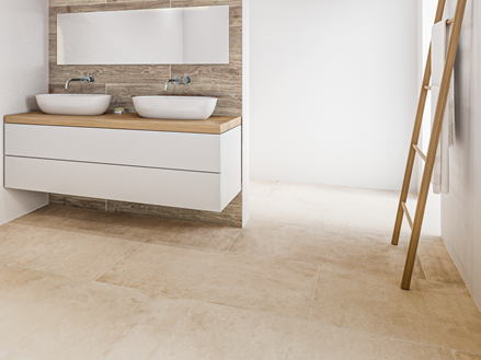 Urban Beige in combinazione con il bagno Country Oak