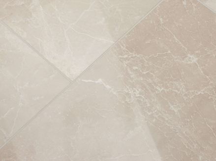 Piastrelle di marmo Burdur Cream, primo piano di una fuga