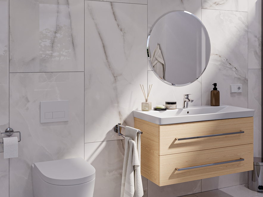 Lavabo Perla Crema effetto marmo WC