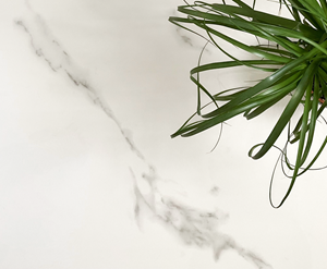 Vista dall'alto della piastrella effetto marmo Perla White