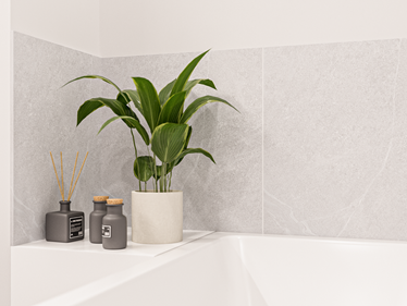 Piastrelle grigie per vasca da bagno Brooklyn Grey