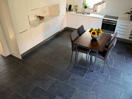 Foto cliente: Piastrelle in ardesia Black Rustic in cucina