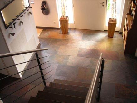 Foto del cliente: Piastrelle in ardesia Peacock Multi Colour, posate nella zona d'ingresso / corridoio