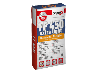 Un sacchetto di adesivo flessibile per la posa delle Piastrelle