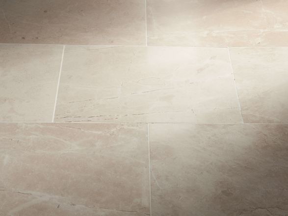 Piastrella di marmo Royal Cream lucidata con paralume