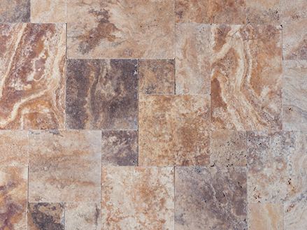 Terrazza Scabas in travertino dall'alto