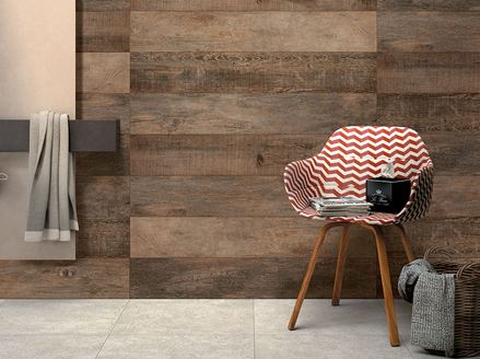 Gres porcellanato Mirage Noon Honey in bagno copyright Mirage