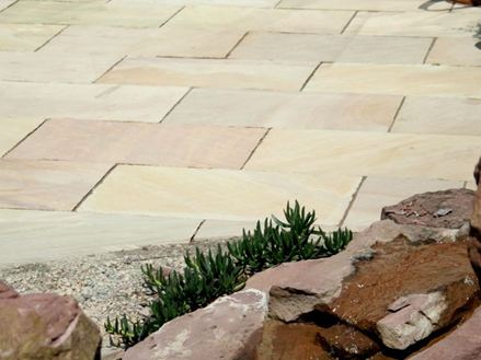 Lastre di arenaria indiana colore menta