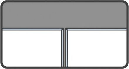 Pittogramma grigio e bianco dei bordi delle piastrelle rettificate