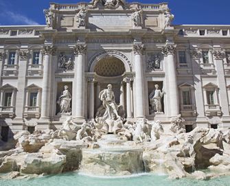 Fontana di Trevi in marmo bianco gdvcom