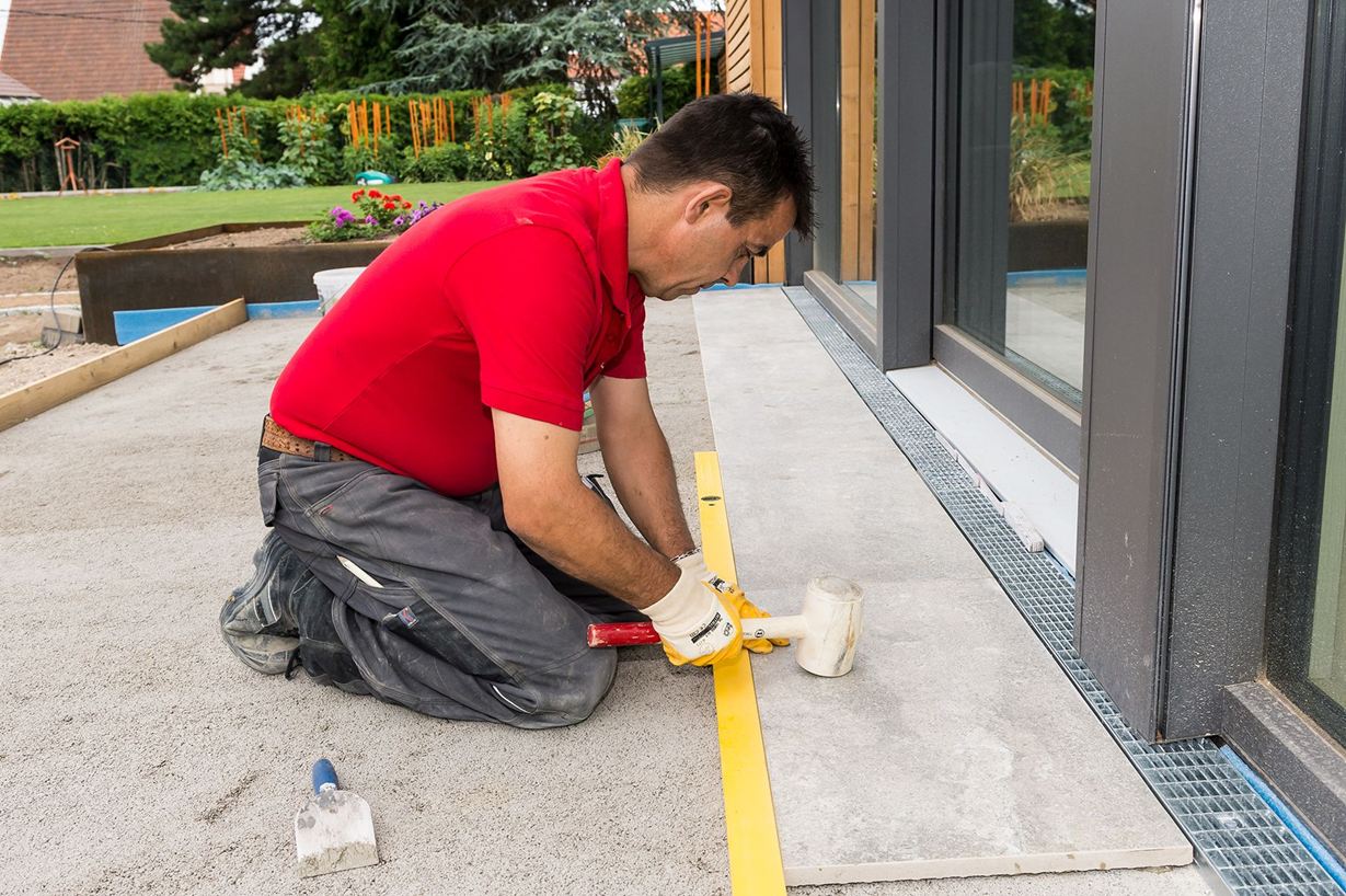 lastre per patio gres fine posa maschiatura in sopro